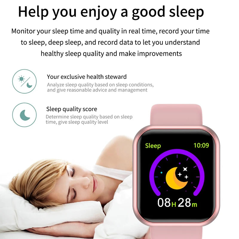 Digital Watch Blood Pressure Heart Rate Monitor Men Women Smart Bracelet IP67 Waterproof Sport Fitness Tracker For Android IOS