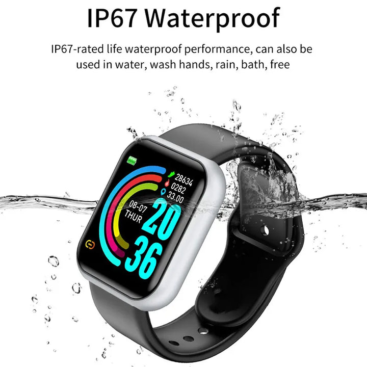 Digital Watch Blood Pressure Heart Rate Monitor Men Women Smart Bracelet IP67 Waterproof Sport Fitness Tracker For Android IOS