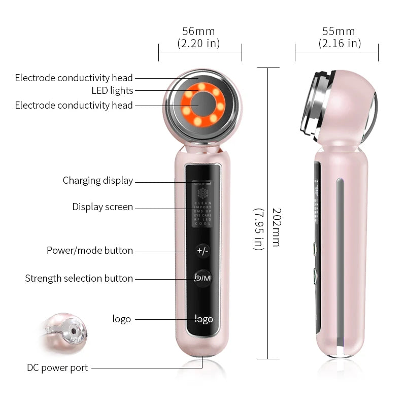 led rf ems beauty instrument portable face radio frequency