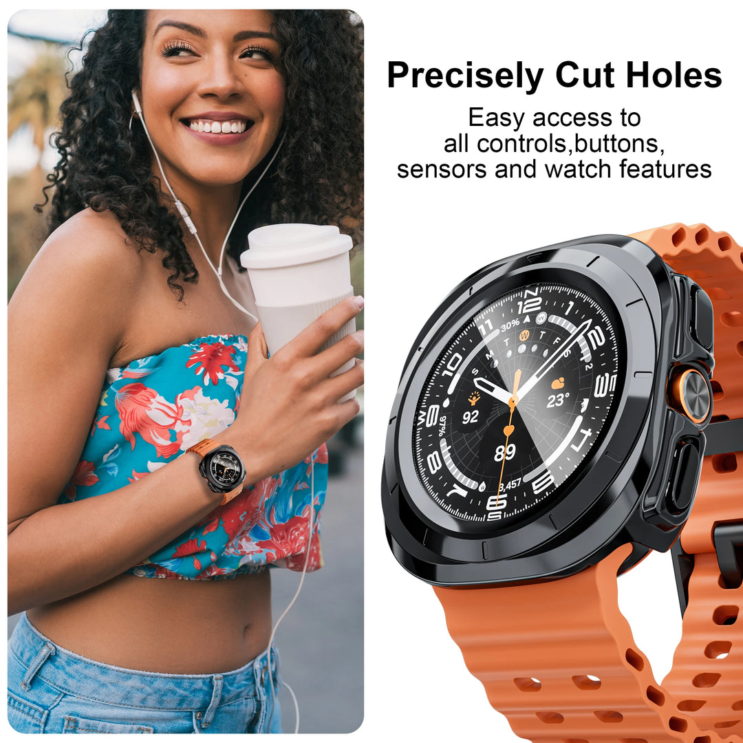 Case for Samsung Galaxy Watch Ultra 47mm accessories Tempered Glass Screen